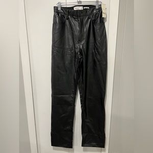 A&F vegan leather pants